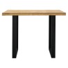 Stół barowy drewniany Country 140x80 dąb/czarny
