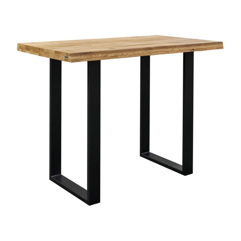 Stół barowy drewniany Country 140x80 dąb/czarny