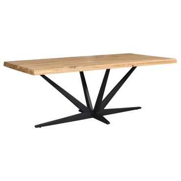 Stół drewniany City Line 200x100 dąb/czarny