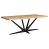 Stół drewniany City Line 200x100 dąb/czarny