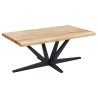 Stolik drewniany prostokątny City Line 110x70 dąb/czarny