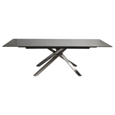 Stół rozkładany 180-240/90 ciemnoszary z porcelanowym blatem