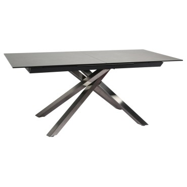 Stół rozkładany 180-240/90 ciemnoszary z porcelanowym blatem