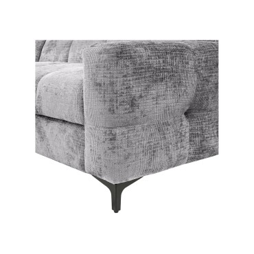 Narożnik prawostronny Leno szenilowy szary