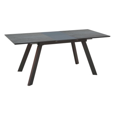 Stół rozkładany Heiko 140-180x80 szaro-czarny