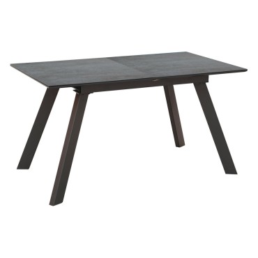Stół rozkładany Heiko 140-180x80 szaro-czarny