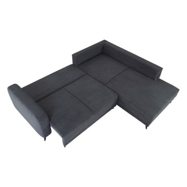 Narożnik prawostronny Martinez sztruksowy ciemny szary