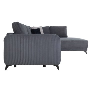 Narożnik prawostronny Martinez sztruksowy ciemny szary