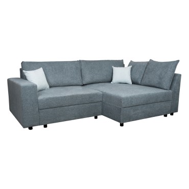 Narożnik uniwersalny Bremen z pojemnikiem szaroniebieski