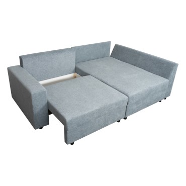 Narożnik uniwersalny Bremen z pojemnikiem szaroniebieski