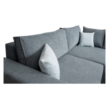 Narożnik uniwersalny Bremen z pojemnikiem szaroniebieski