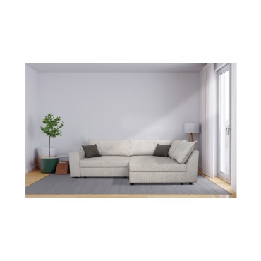 Narożnik uniwersalny Bremen z pojemnikiem jasnoszary