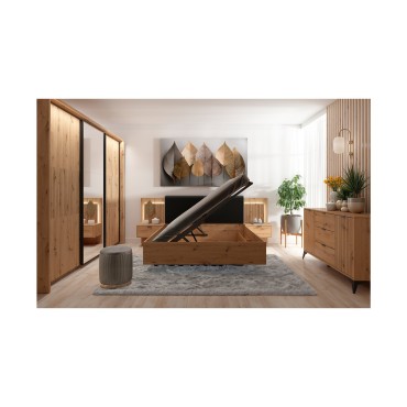 Łóżko Lamea 160x200 z pojemnikiem i stelażem