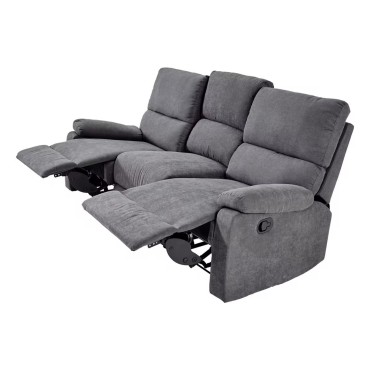 Zestaw wypoczynkowy z funkcją relaks Anette 3+2+1 ciemnoszary