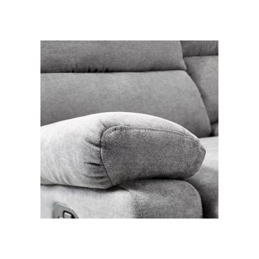 Zestaw wypoczynkowy z funkcją relaks Anette 3+2+1 ciemnoszary