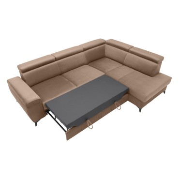 Narożnik Mellow prawostronny beżowy