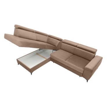 Narożnik Mellow lewostronny beżowy