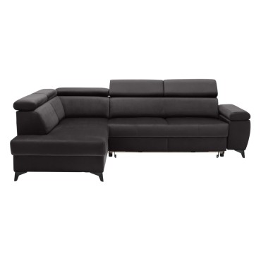 Narożnik Mellow lewostronny antracytowy