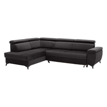 Narożnik Mellow lewostronny antracytowy