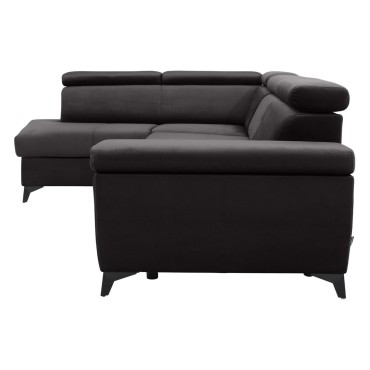 Narożnik Mellow lewostronny antracytowy