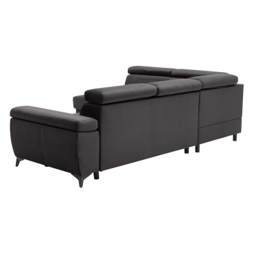 Narożnik Mellow lewostronny antracytowy