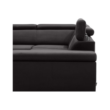 Narożnik Mellow lewostronny antracytowy