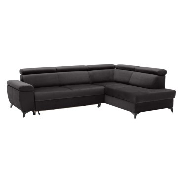 Narożnik Mellow prawostronny antracytowy