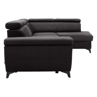 Narożnik Mellow prawostronny antracytowy