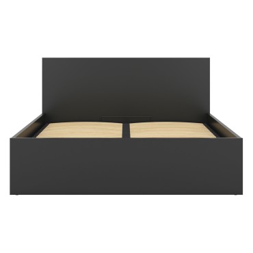Łóżko Tritex 160x200 ze stelażem i pojemnikiem czarne