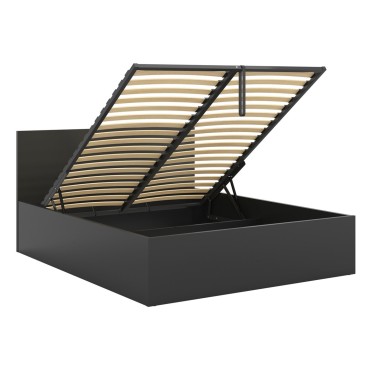 Łóżko Tritex 160x200 ze stelażem i pojemnikiem czarne