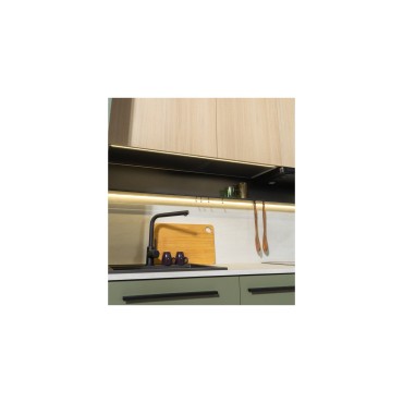 Oświetlenie LED z półką 225 cm do kuchni Milino czarna