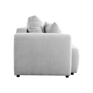 Sofa trzyosobowa Zonte rozkładana z pojemnikiem szenilowa szara