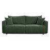 Sofa trzyosobowa Zonte rozkładana z pojemnikiem ciemnozielona