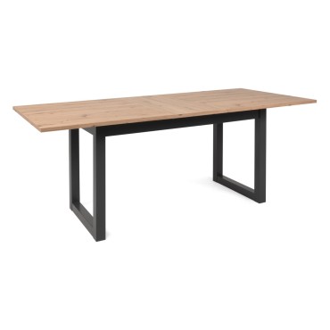 Stół rozkładany prostokątny Denver 160-200/90/75 dąb artisan/czarny