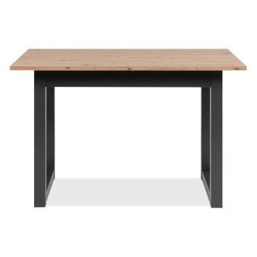 Stół rozkładany prostokątny Denver 120-160/80/75 dąb artisan/czarny