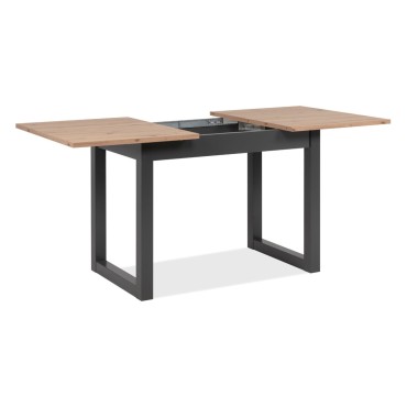 Stół rozkładany prostokątny Denver 120-160/80/75 dąb artisan/czarny