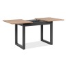 Stół rozkładany prostokątny Denver 120-160/80/75 dąb artisan/czarny