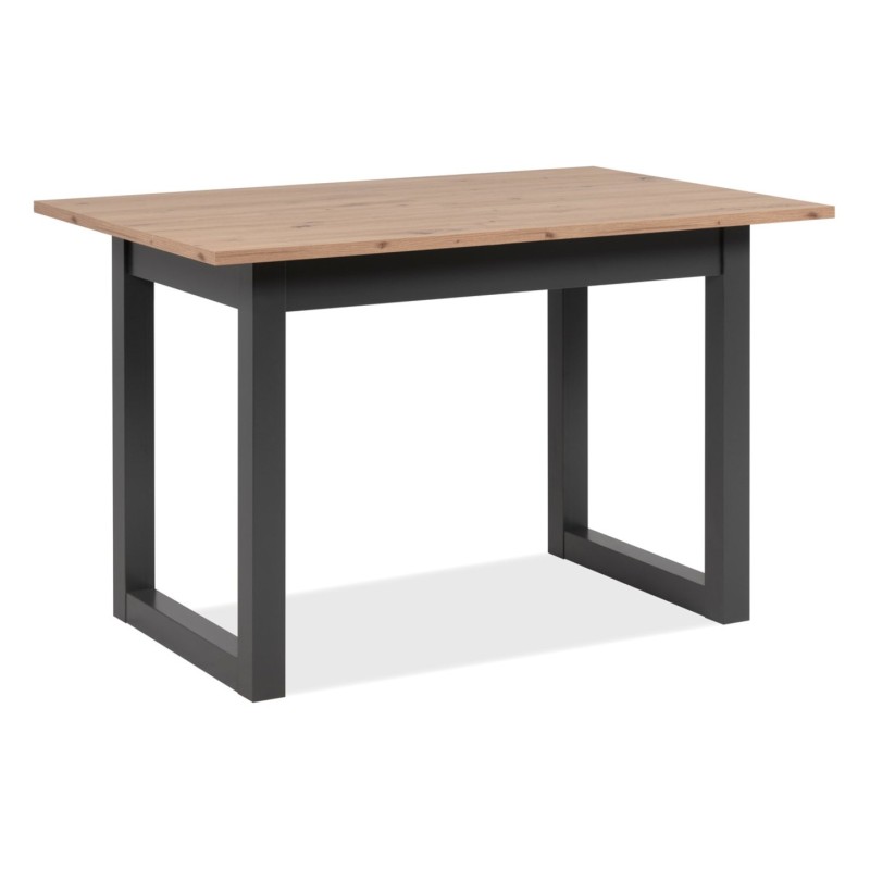 Stół rozkładany prostokątny Denver 120-160/80/75 dąb artisan/czarny