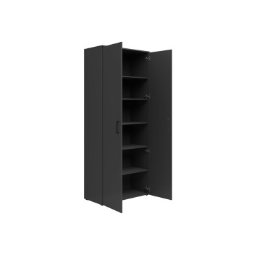 Regał MultiDo 80 cm z 2 drzwiami grafitowy