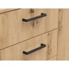 Komoda MultiDo 120 cm z 3 drzwiami i 2 szufladami dąb artisan