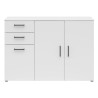 Komoda MultiDo 120 cm z 3 drzwiami i 2 szufladami biała