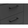 Komoda MultiDo 120 cm z 3 drzwiami i 2 szufladami grafitowa
