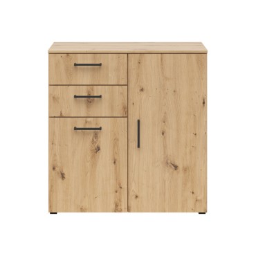 Komoda MultiDo 80 cm z 2 drzwiami i szufladami dąb artisan
