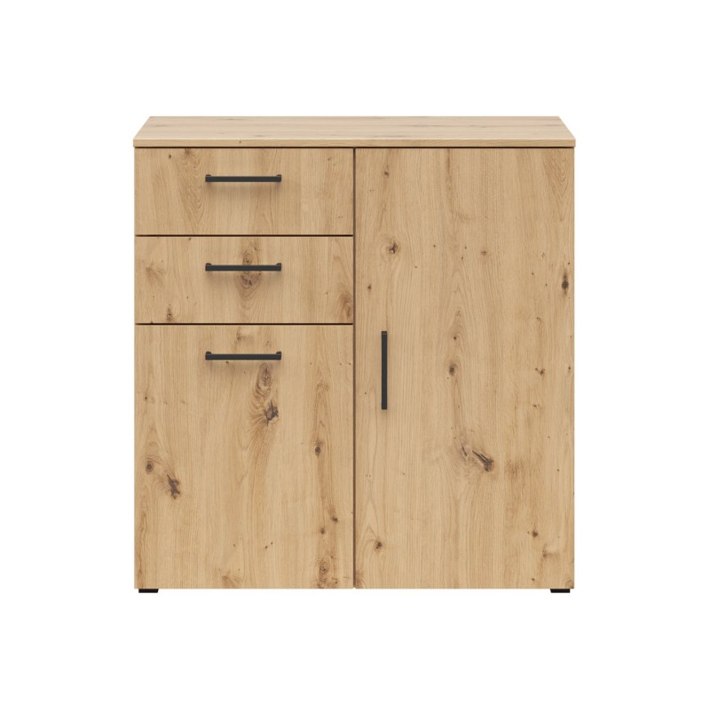 Komoda MultiDo 80 cm z 2 drzwiami i szufladami dąb artisan