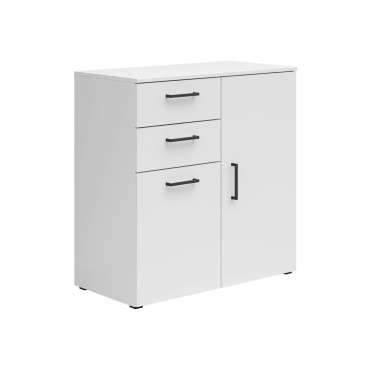 Komoda MultiDo 80 cm z 2 drzwiami i szufladami biała