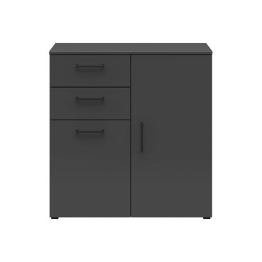 Komoda MultiDo 80 cm z 2 drzwiami i szufladami grafitowa
