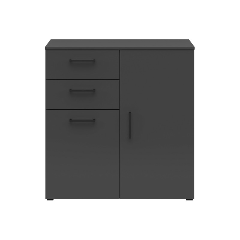 Komoda MultiDo 80 cm z 2 drzwiami i szufladami grafitowa
