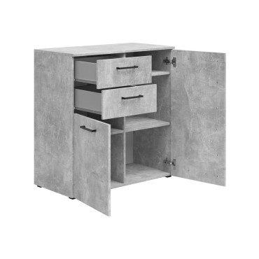 Komoda MultiDo 80 cm z 2 drzwiami i 2 szufladami jasny atelier