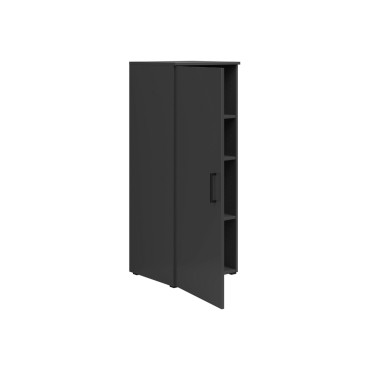 Regał MultiDo 45 cm z drzwiami grafitowy