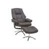 Fotel obrotowy z podnóżkiem Lucie antracytowy